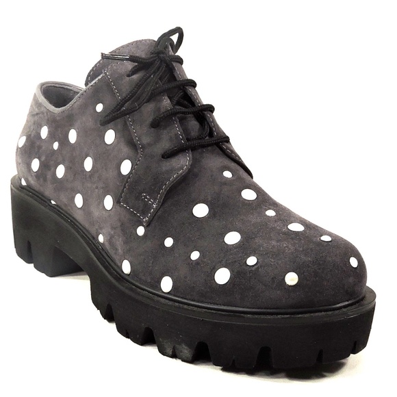 CESARE GASPARI 🇮🇹 WOMEN'S GREY SUEDE COMFORT FASHION LOAFERS - Picture 3 of 8